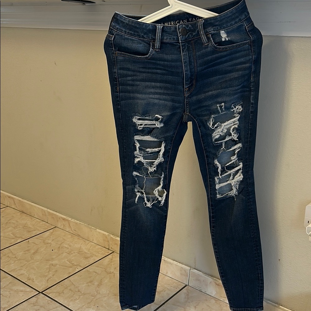 Distressed Black Jeans for Women